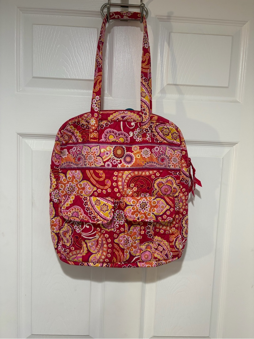 VERA BRADLEY Quilted Tote or Shoulder Bag in Retired Raspberry Fizz Pattern